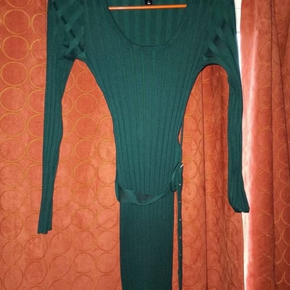 Worthington Teal Long Sleeve Knit Dress